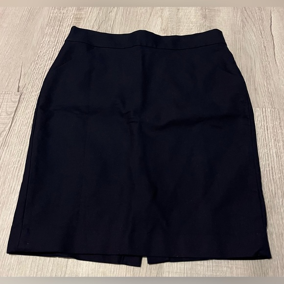 J. Crew Navy Pencil Skirt - Picture 2 of 10